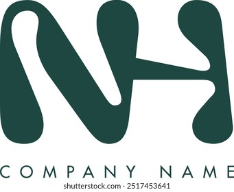 NH creative modern abstract letter logo vector design. Usable for your company or business and brand identity.