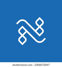 NH healthy initial letter logo design vector