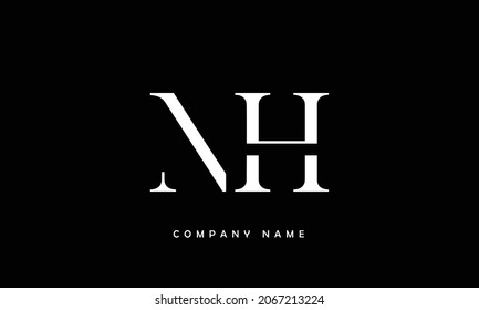 NH, HN Alphabets Letters Logo Monogram
