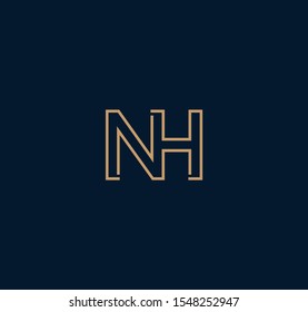 NH or HN logo and icon designs