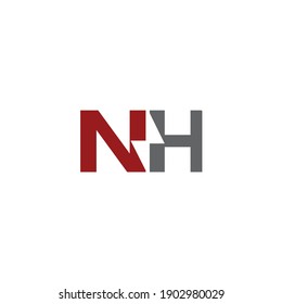 nh initial electric  logo design vector icon