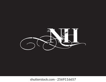 NH initial letter logo design and minimalist logo
