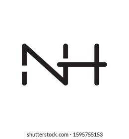 NH initial letter logo template vector icon design