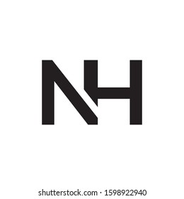 NH initial letter logo template vector icon design