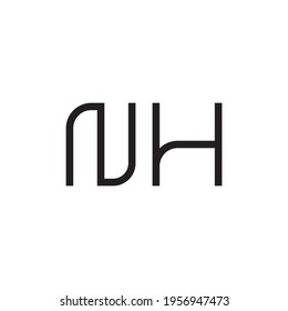 nh initial letter vector logo