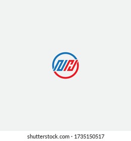 nh initial. logo circle vector