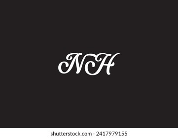 NH initial logo design and monogram logo