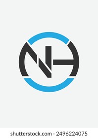 NH letter design logo logotype icon concept with NEXA font and classic elegant style look vector 