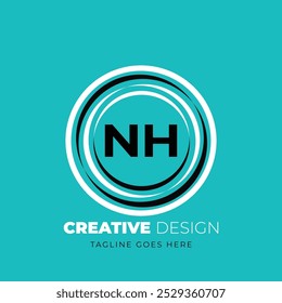 NH letter logo creative design. NH unique design. Vector illustration
