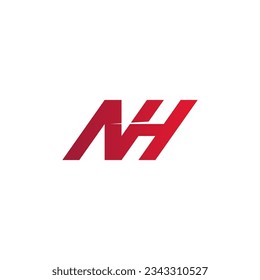 NH letter logo design, NH monogram initials letter logo concept, creative icon, vector