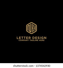 NH letters Initial icons / Monogram.- Vector inspiration logo design - Vector