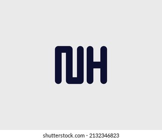 plantilla vectorial de diseño de logotipo NH