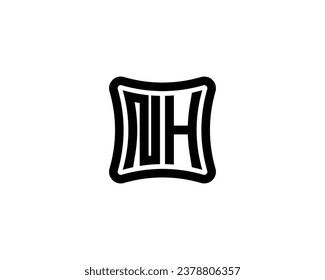 plantilla vectorial de diseño de logotipo NH