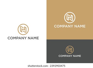 NH modern initial letter logo design vector. It will be suitable for which company or brand name start those initial.