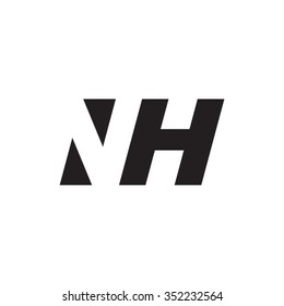NH negative space letter logo