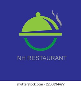 Ilustración de diseño vectorial del logotipo del restaurante NH.eps
