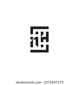 Logo retro de concepto cuadrado NH en diseño profesional de alta calidad que se imprimirá en cualquier medio impreso