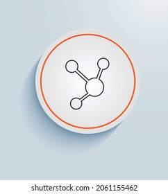 NH3 round icon vector design