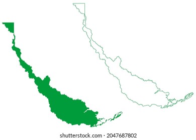 Nhamunda municipality (Amazonas state, Municipalities of Brazil, Federative Republic of Brazil) map vector illustration, scribble sketch Nhamunda map