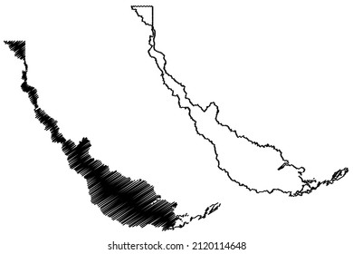 Nhamunda municipality (Amazonas state, Municipalities of Brazil, Federative Republic of Brazil) map vector illustration, scribble sketch Nhamunda map