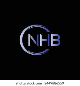 Ilustración vectorial de Plantilla de diseño de logotipo inicial de letra NHB