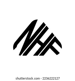 NHF letter logo creative design with vector graphic, NHF simple and modern logo.