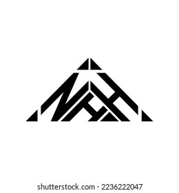 Logo de la carta NHH diseño creativo con gráfico vectorial, logotipo NHH simple y moderno.