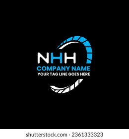 Diseño vectorial del logotipo de la letra NHH, logotipo simple y moderno de NHH. Diseño de alfabetos lujosos NHH  