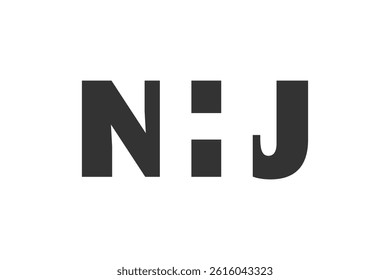NHJ logo design. Initial letter N H J bold font style for tech startups, consulting, corporate branding. Creative company name, headlines typography identity, trendy logotype. Vector illustration.