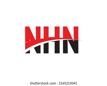 Letra NHN Ilustración del vector de diseño del logotipo inicial