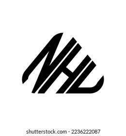 NHU letter logo creative design with vector graphic, NHU simple and modern logo.