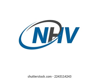 NHV-Brief, kreatives, modernes, elegantes Logo-Design