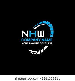 Diseño vectorial del logotipo de la letra NHW, logotipo simple y moderno de NHW. Diseño de alfabetos lujosos NHW  