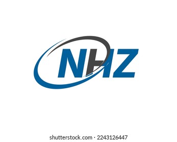 NHZ letter creative modern elegant swoosh logo design