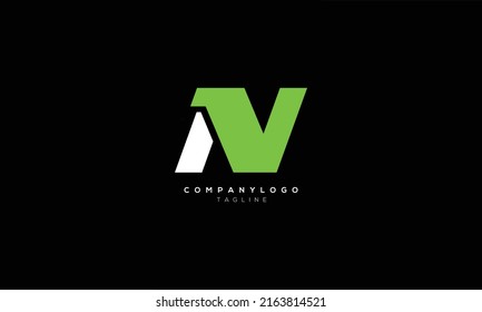 IN NI Abstract initial monogram letter alphabet logo design