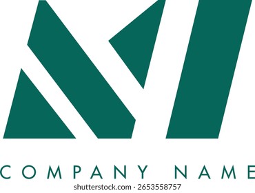 Diseño de Vector de logotipo de letra abstracta moderna creativa NI. Utilizable para su empresa o negocio e identidad de marca.