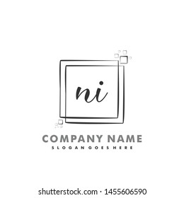 NI Initial beauty monogram logo vector