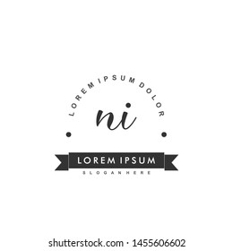 NI Initial beauty monogram logo vector