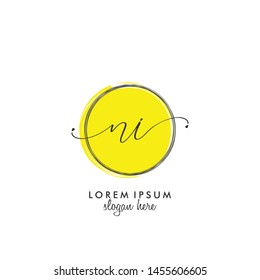 NI Initial beauty monogram logo vector