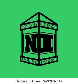 NI Initial Explore this unique collection of alphabet house logos, featuring stylish letter combinations inside a geometric house outline. Perfect for branding, graphic design projects