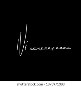 Ni initial handwriting or handwritten logo for identity