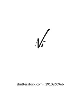 Erstmalige handschriftliche Kalligrafie von NI für Monogramm und Logo