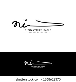 NI Initial letter handwriting and signature logo.