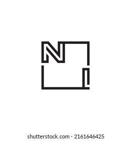 NI initial logo letters in high quality professional design that will print well across any print media