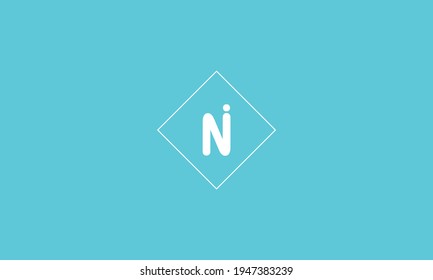 NI Letter Logo Design With Simple style
