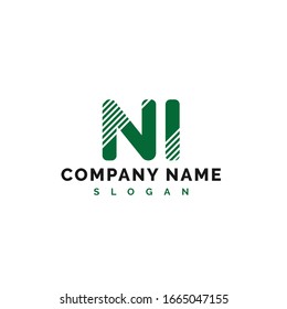 NI Letter Logo Design. NI letter logo Vector Illustration - Vector