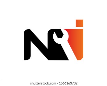 NI Letter logo or symbol template