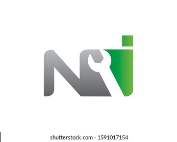 NI Letter logo or symbol template design
