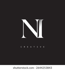 
NI Monogram Logo Minimal Elegant Letter mark for Luxury, Fashion   Creative Brands	
