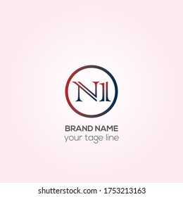 NI vector logo design, N1 Creative logo design